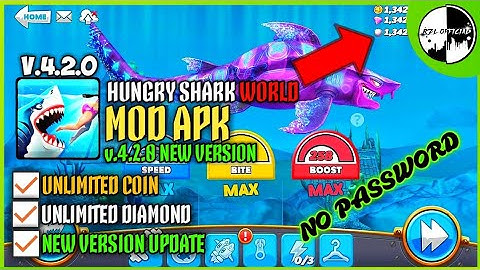 ⚓HUNGRY SHARK WORLD MOD APK | v.4.2.0 ( unlimited coin & diamond ) no password