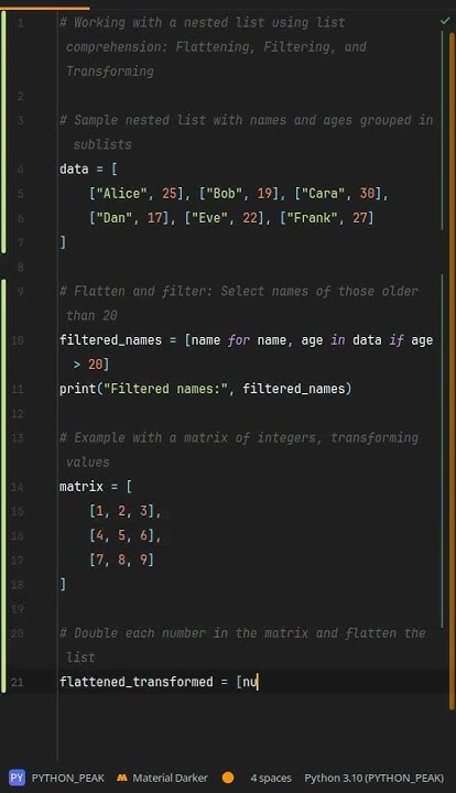 What’s the #secret to nested list comprehensions? Nested Lists in ...