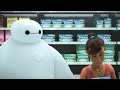 People helping baymax chose padstampons in the new baymax series is the cutest scene