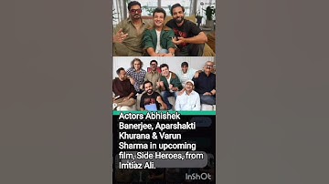 Actors Abhishek Banerjee, Aparshakti Khurana & Varun Sharma in "Side Heroes", from Imtiaz Ali.
