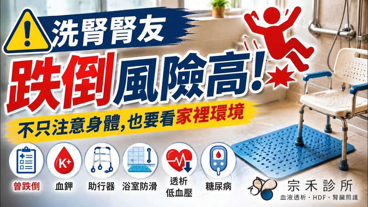 洗腎腎友跌倒,不只要注意身體,也要看看家裡環境