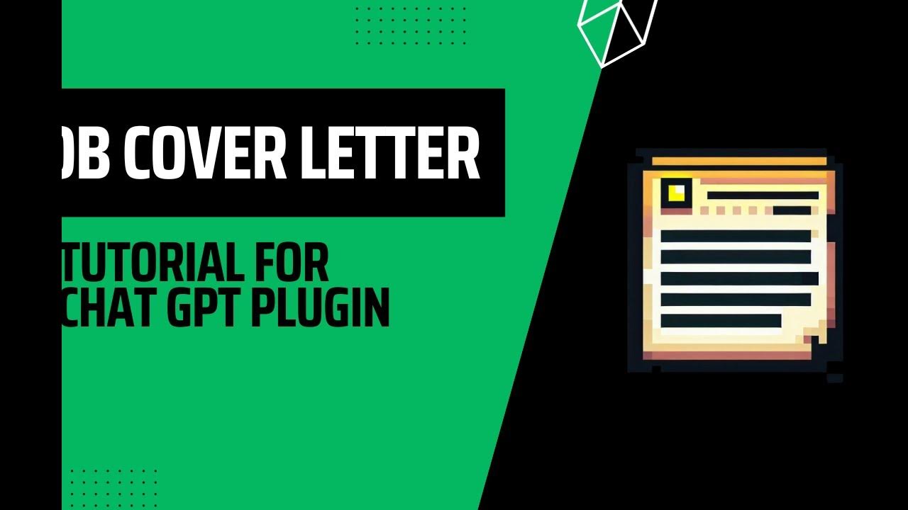 How to use chat gpt plugin job cover letter tutorial youtube