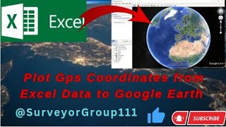 How to imports gps coordinates from Excel Data to Google Earth