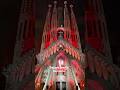 BARCELONA Iluminación de la fachada de la Pasión Sagrada Família❤️#barcelona #spain #sagradafamília