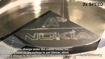 Writing with water on a superhydrophobic surface immersed under water