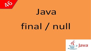 Java Cours درس جافا 46 mots clé final et null
