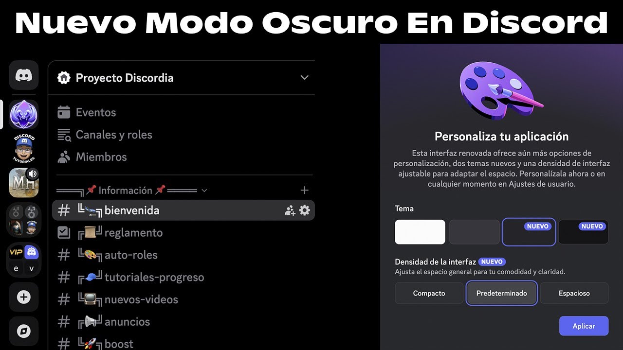 Activa El Nuevo Modo Oscuro En Discord - YouTube