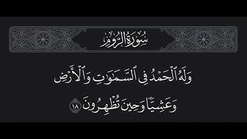 سورة الروم الآية 18