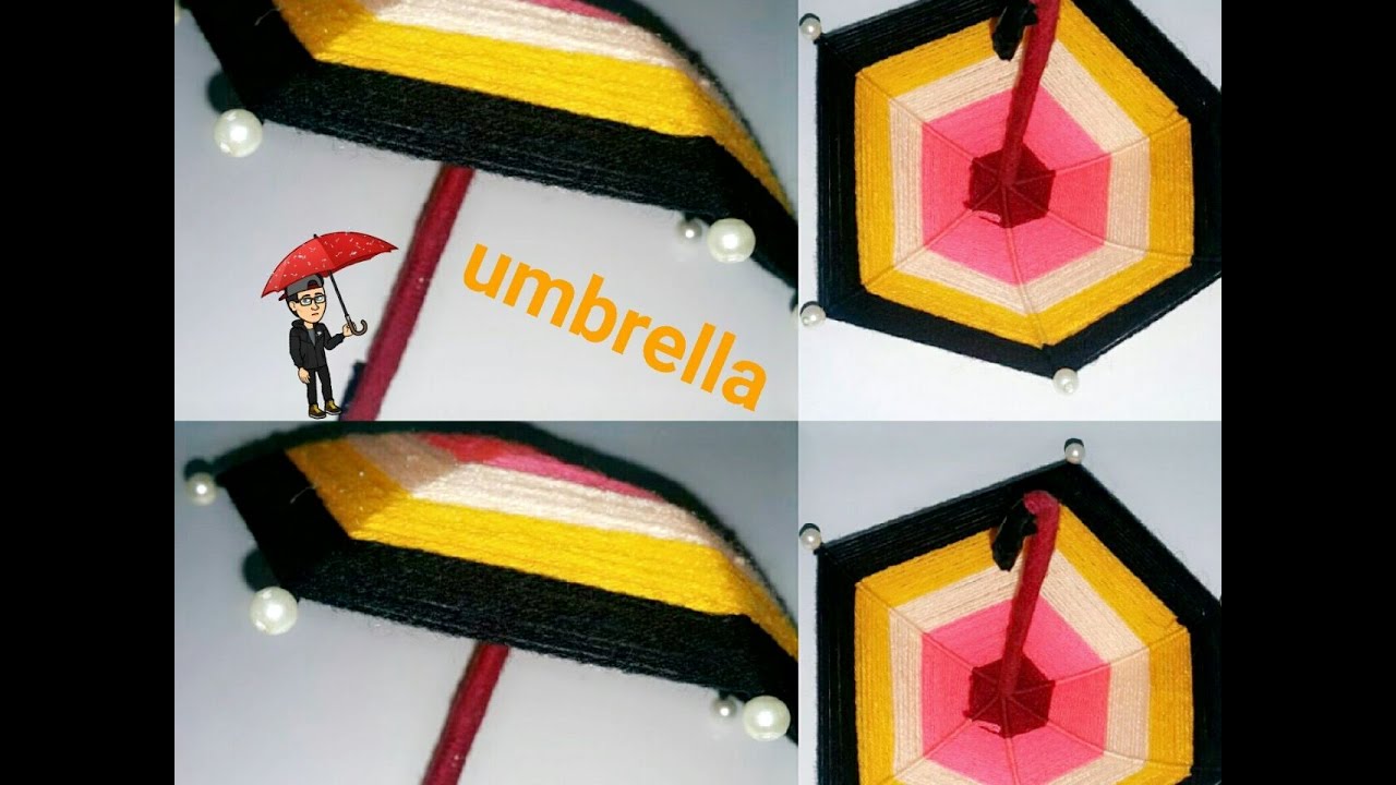 DIY Craft How To Make An Umbrella With Wool And Wire DIY Craft How To Make An Umbrella With Wool And Wire