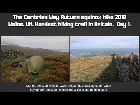 1. The Cambrian Way. Hardest long distance trail in Britain. Wild camping near summit of Foel Lwyd.