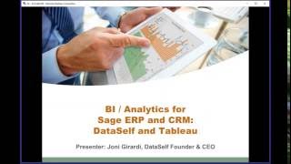 DataSelf Analytics and Tableau for Sage ERP and CRM