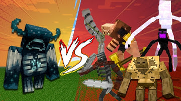 Warden Vs All Mutant Mobes | Mutant Warden Vs All Mutant Mobs Fight |Mob Battle Minecraft