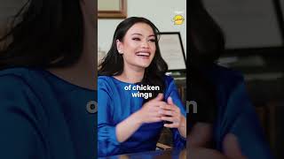 Nancy Khadka LOVES chicken wings! 🐔 with Asmi Shrestha and Sareesha Shrestha #shorts #wow #wings