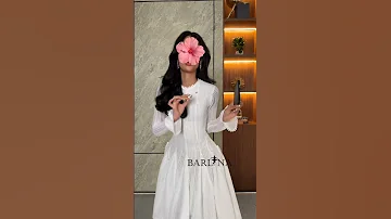 فستان ابيض ناعم يناسب عيد ولا تخرج 