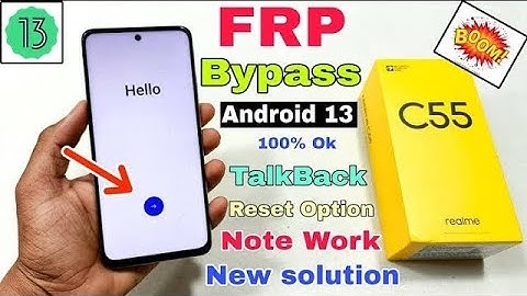 Realme C55 FRP Bypass Android 13 Update | Realme (RMX3710) Google Account Bypass Without Pc