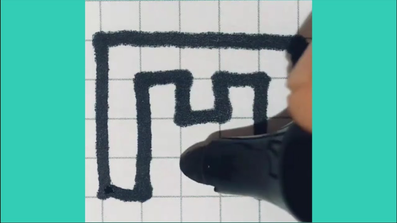 How to Draw an Optical Illusion Letters YouTube