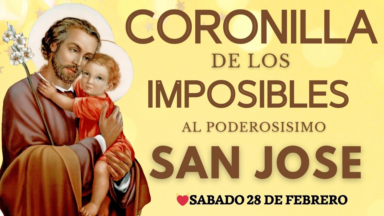 CORONILLA de los IMPOSIBLES al PODEROSÍSIMO SAN JOSÉ 💝 Sabado 28 DE FEBRERO 📿 Catolica oficial 💝