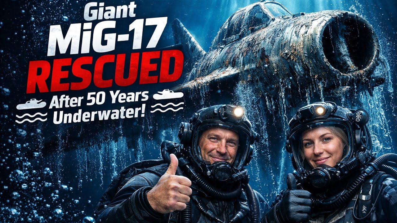 Giant MiG-17 Pulled from Ocean Depths After 50 Years: Epic Underwater Salvage