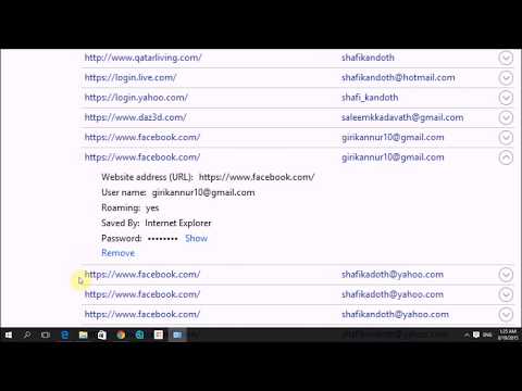 How to view and delete your saved password / logon information for websites windows 10 / 8.1 / 8 / 7