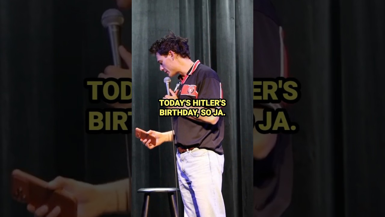Heckler seems too Happy about Hitler’s Birthday