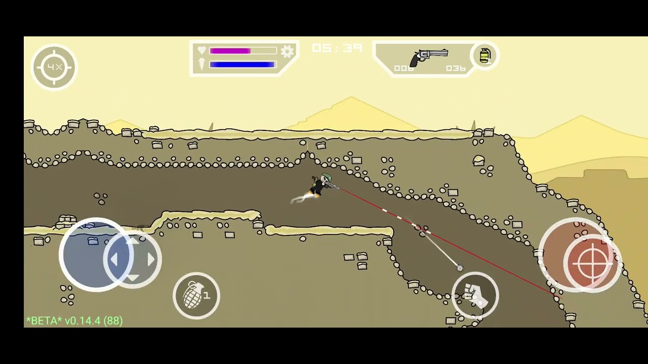 KHILADI high score 48 in catacombs , mini militia classic   Doodle army 2