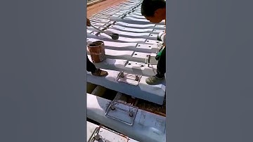 The process of installing screws for railway sleepers