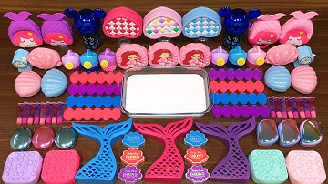 GALAXY MERMAID! Mixing random into GLOSSY SLIME !Satisfying Slime Mixing #478