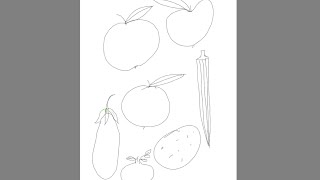 How to draw easy vegetables 🍆🥔 kids easy drawing #kids #easy #vegetables