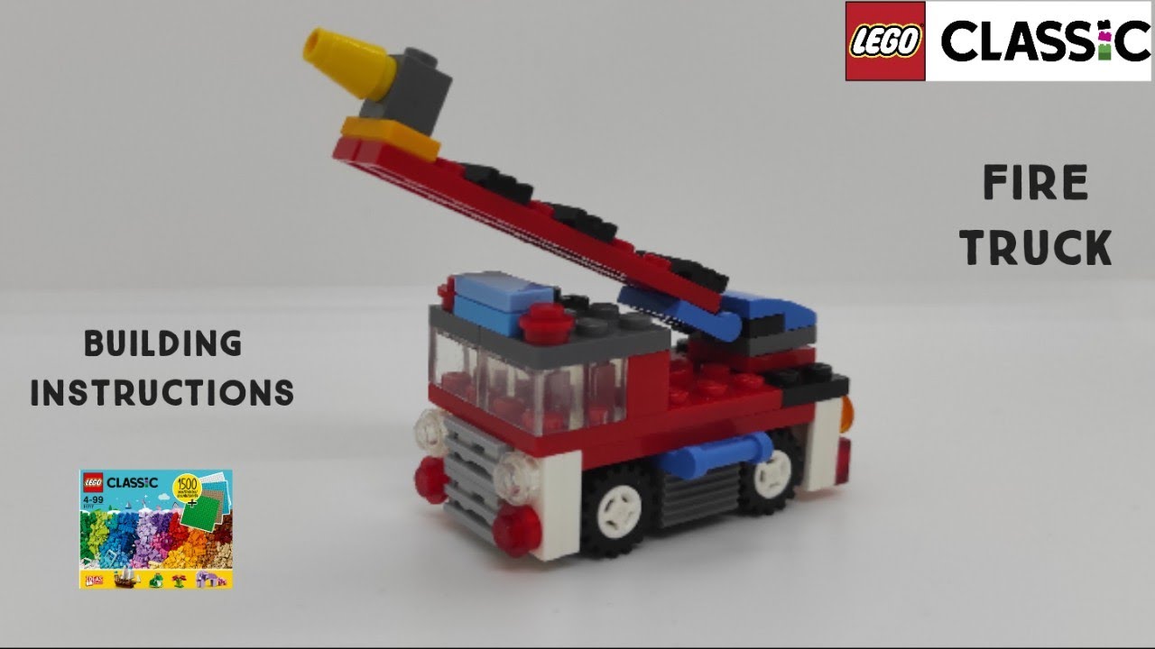 Lego classic 10717 fire truck ideas. Lego building instructions YouTube
