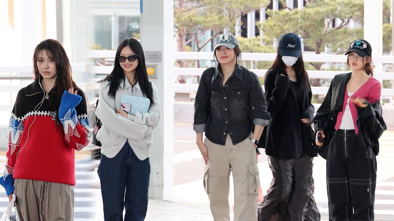 뉴진스(NewJeans) 출국 ‘해린 가방에 편지 넣어주는 하니’ Departure | 인천공항 • 240304