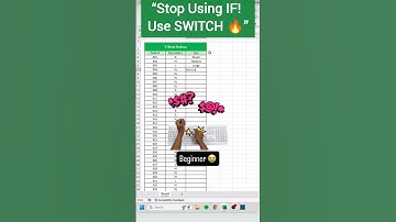 Excel SWITCH Formula – IF ke 10 kaam ek formula me! 😍 #ExcelTips #excel #exceltricks #shorts