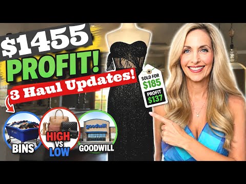 What Sold & How Much Profit Did I REALLY Make?  3 Goodwill Haul Updates! EBay Poshmark Depop Mercari thumbnail