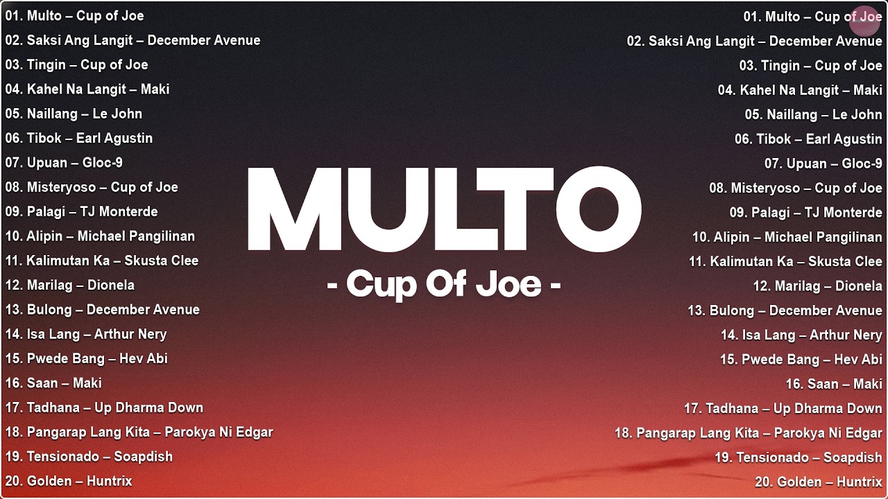 Multo – Cup of Joe (Lyrics) | February 2026 OPM Love Songs Tagalog ...