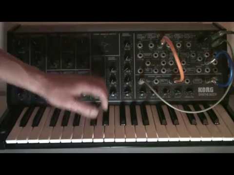 Korg MS-20 wobble loop with ESP self-trigging #korgms20