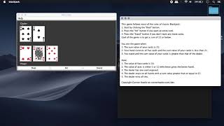 Blackjack game I coded in intro Java class at NYU