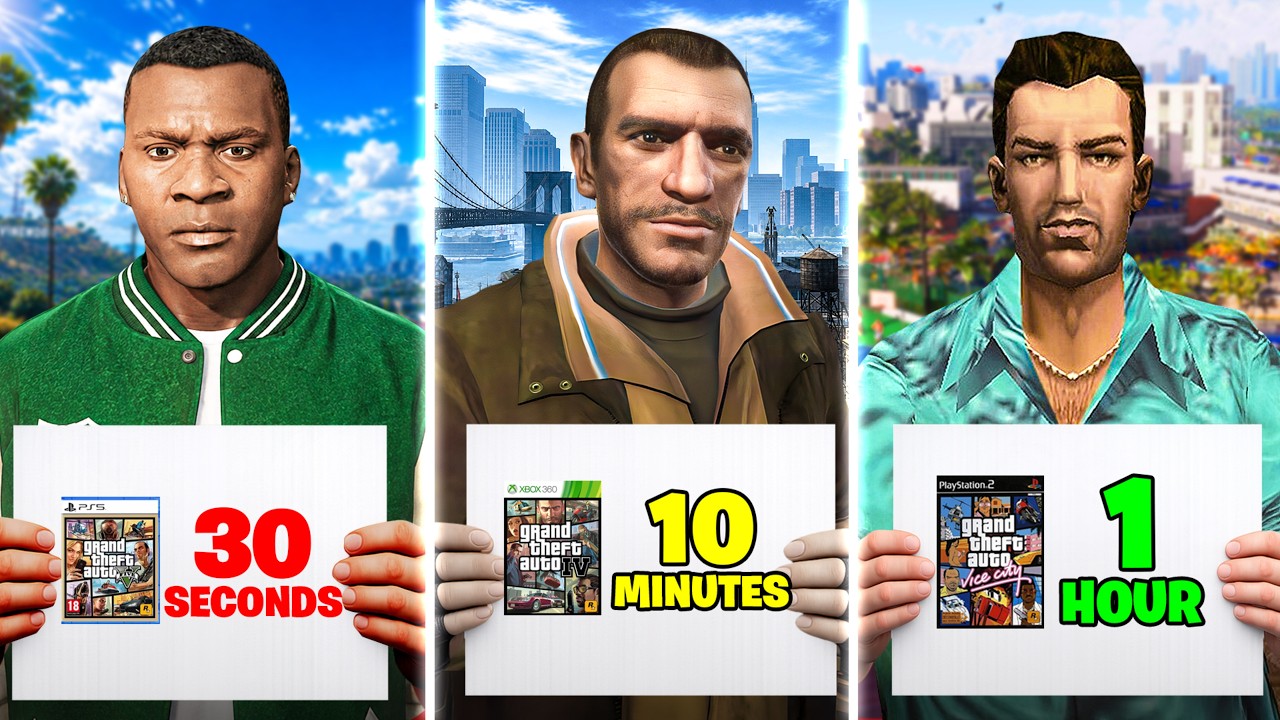 Playing EVERY Grand Theft Auto, BUT with ONE LIFE