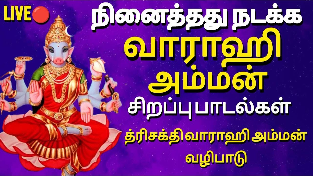 வாராஹி அம்மன் சிறப்பு பாடல்கள் | Live🔴 | த்ரிசக்தி வாராஹி பீடம் | Vellore bakthi |