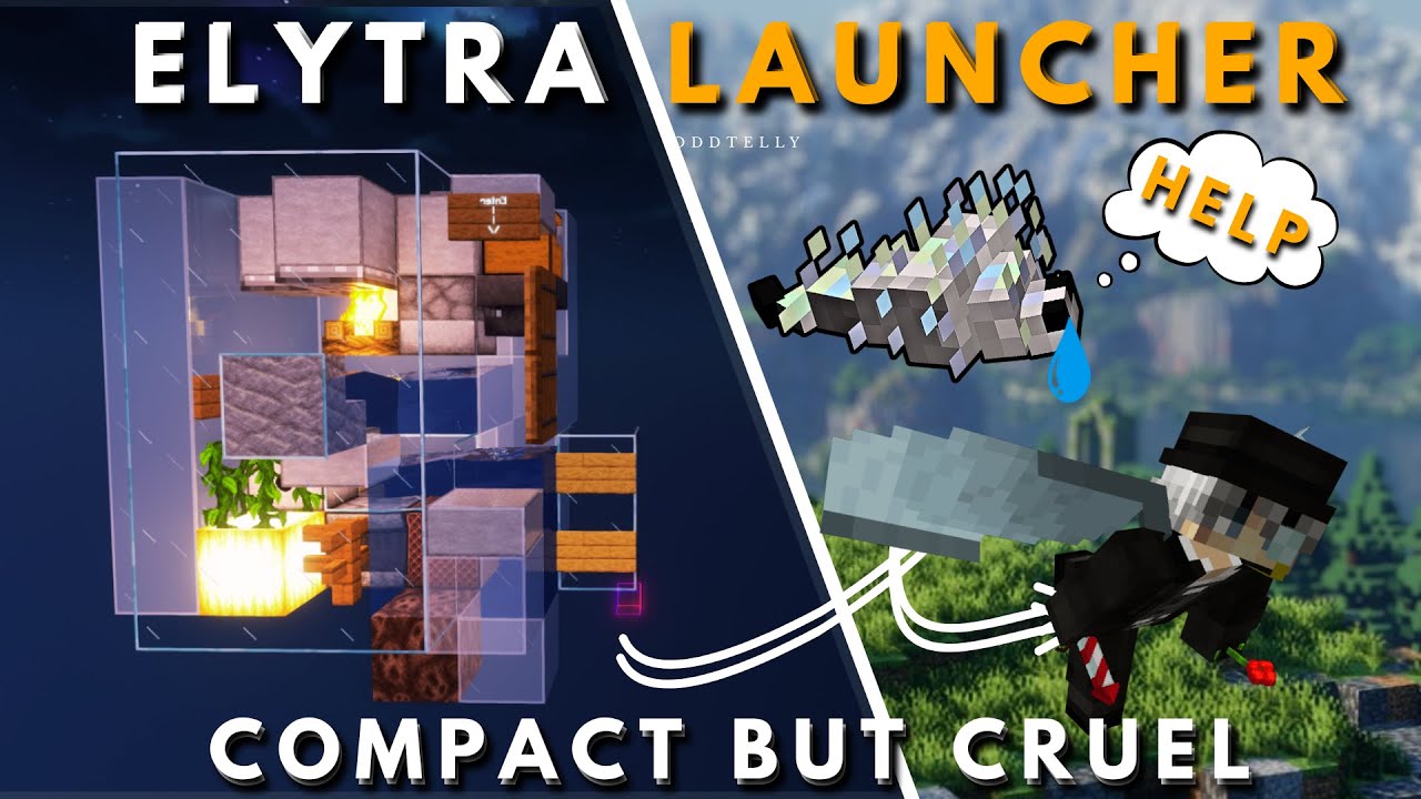 NEW Elytra Launcher | Minecraft | FASTEST Travelling method | JAVA 1.21 ...