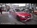 Crazy amg meet burnouts flames  lots of revs 1080p