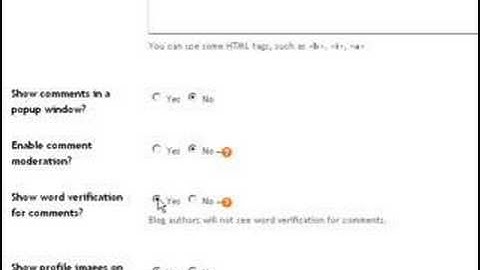 comment notification settings in Blogger