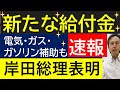 給付金を含む電気ガス代補助やガソリン補助の実施を岸田総理が表明