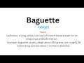 How to pronounce Baguette - Vocab Daily