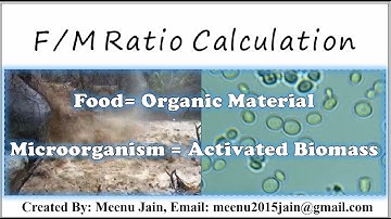 FM Ratio Calculation || Aeration tank design || MLSS MLVSS FM RATIO