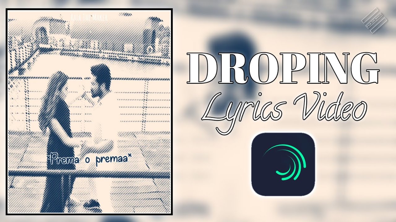 Droping text lyrics video editing in alight motion | Whatsapp status ...
