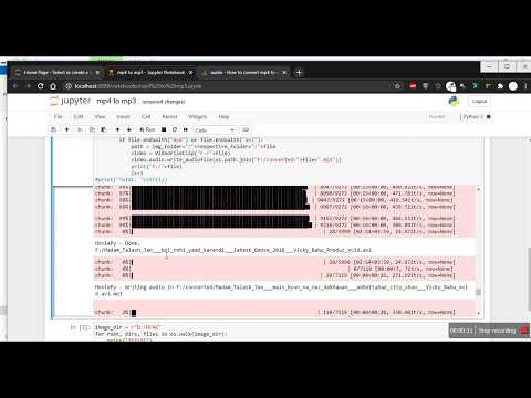Mp4 to Mp3 | Python Script | Convert all files in directory in single click