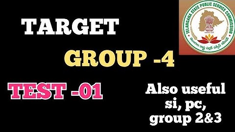 TARGET GROUP 4 TEST 1 || MOST IMPORTANT QUESTIONS || ALSO USEFUL FOR SI PC & GROUP 2&3