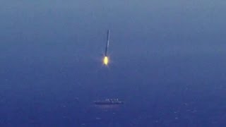 CRS-6 Falcon 9 First Stage landing (new video)