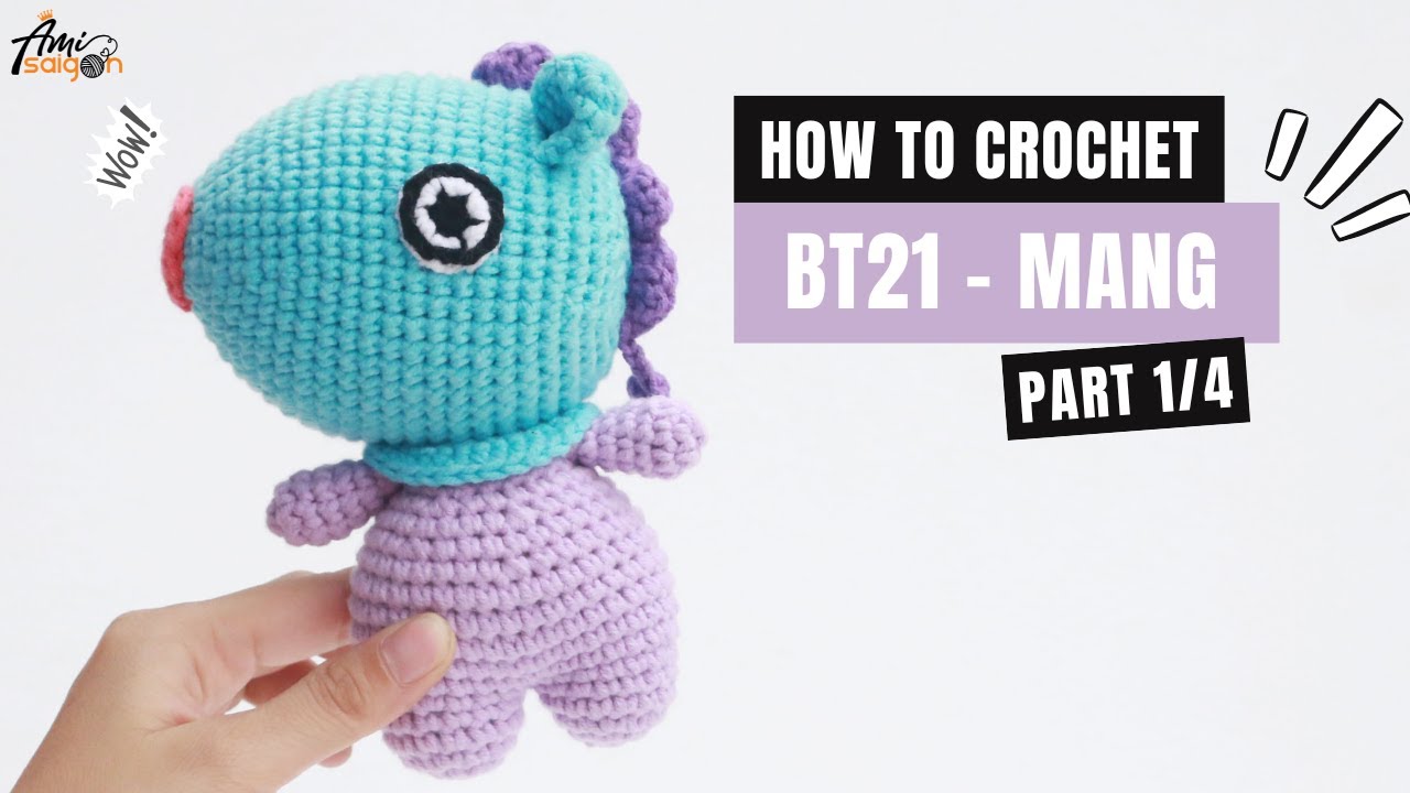#351 | BT21 - Mang Horse Amigurumi (1/4) | How To Crochet Amigurumi | Crochet Tutorial | @AmiSaigon