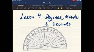 Trigonometry - degrees, minutes & seconds