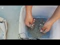 Pure mud dirt dry crumbling in tub#puresand #puremud #puremudcrumblingasmr #puremuddirt
